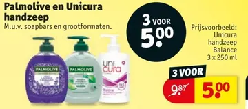 Aanbieding: Palmolive en Unicura handzeep