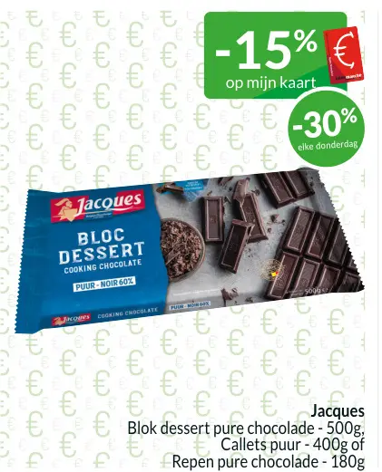 Promotie: Blok dessert pure chocolade