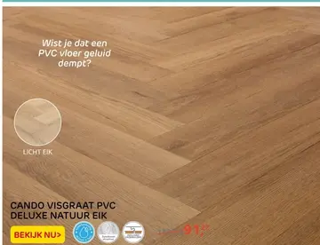 Aanbieding: CANDO VISGRAAT PVC DELUXE NATUUR EIK