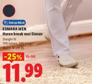 Aanbieding: Heren broek met linnen