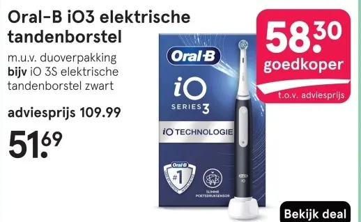 Aanbieding: Oral-B iO3 elektrische tandenborstel