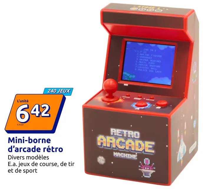 Offre: Mini-borne d'arcade rétro