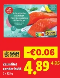 Aanbieding: Zalmfilet zonder huid
