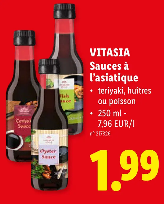 Offre: Sauces à l'asiatique