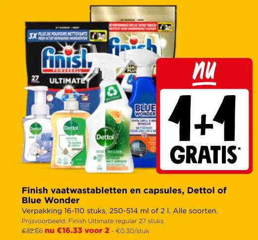 Promotie: Vaatwastabletten en capsules