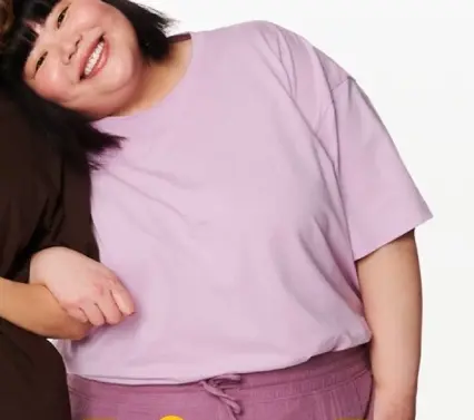 Aanbieding: Lila dames t-shirt oversized fit