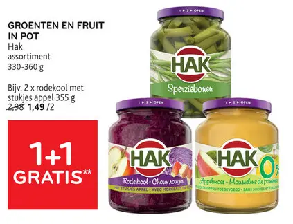 Aanbieding: Groenten en fruit in pot
