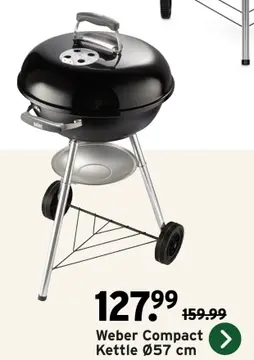 Aanbieding: Weber Compact Kettle Ø57 cm