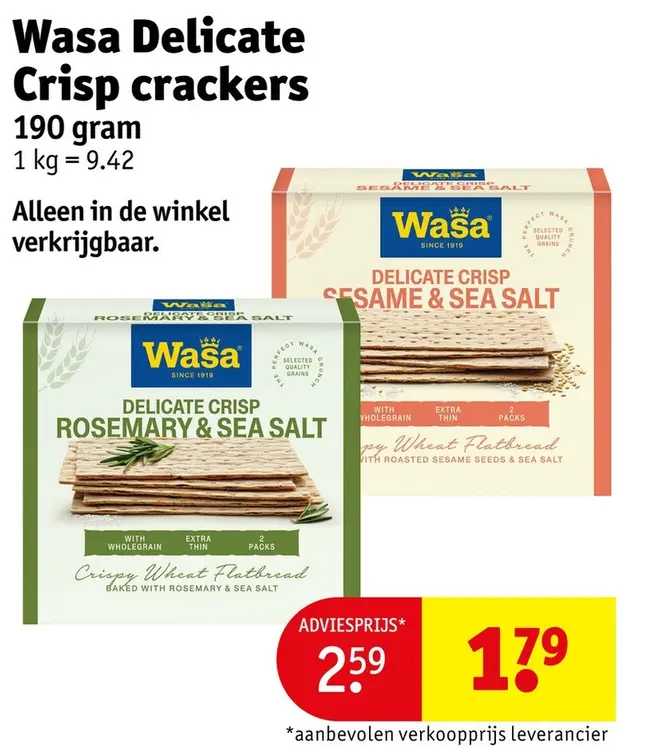 Promotie: Delicate Crisp crackers