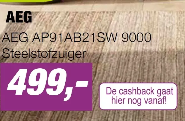 Aanbieding: AEG AP91AB21SW 9000 Steelstofzuiger