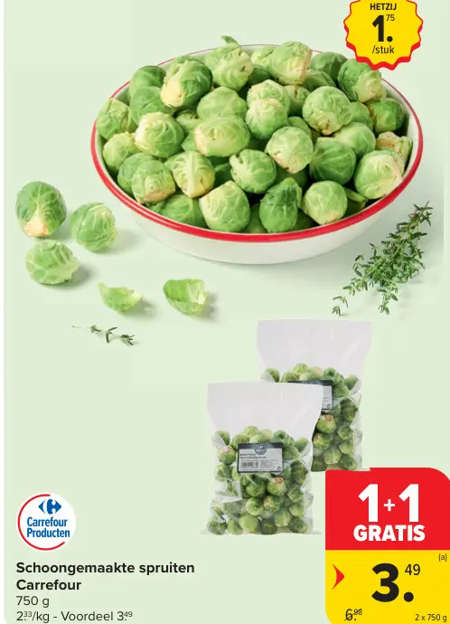 Promotie: Schoongemaakte spruiten