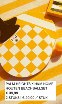 Aanbieding: PALM HEIGHTS X H&M HOME HOUTEN BEACHBALLSET