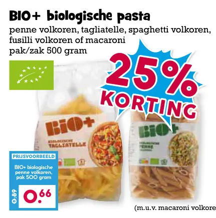 Aanbieding: Biologische pasta