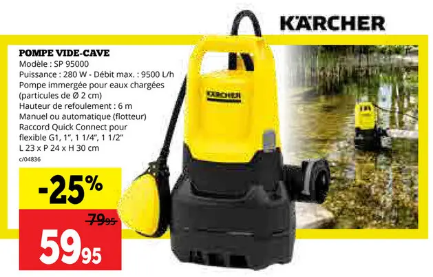 Offre: Pompe vide-cave