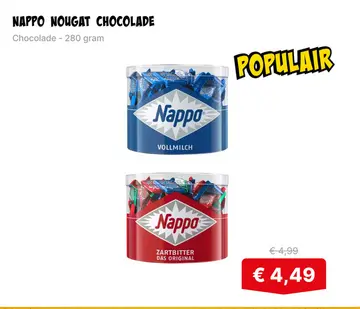 Aanbieding: Nappo Nougat Chocolade