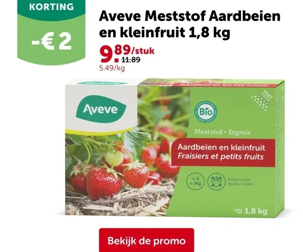 Promotie: Aveve Meststof Aardbeien en kleinfruit