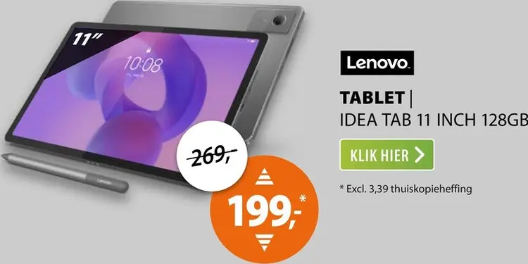 Aanbieding: Tablet | Idea Tab 11 Inch 128GB