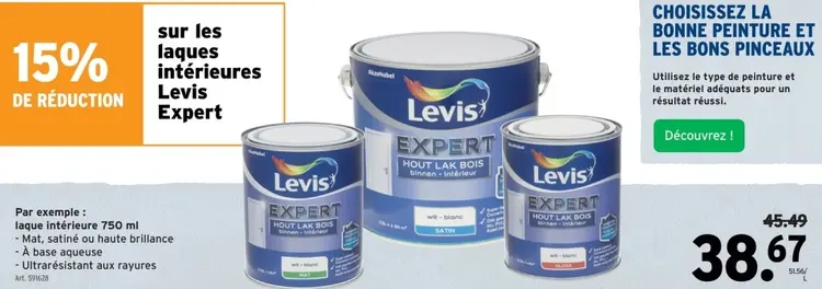 Offre: laque intérieure