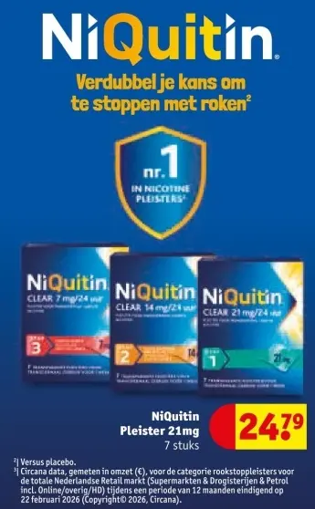 Aanbieding: NiQuitin Pleister