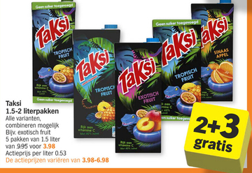 Aanbieding: Taksi literpakken