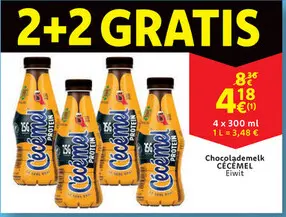 Aanbieding: Chocolademelk CÉCÉMEL Eiwit