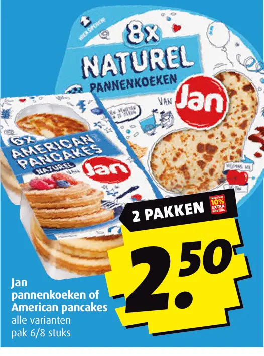 Aanbieding: pannenkoeken of American pancakes