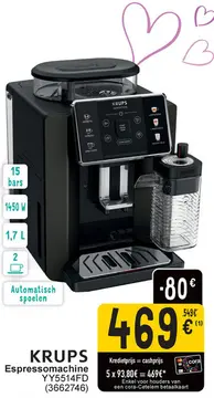 Aanbieding: KRUPS Espressomachine YY5514FD