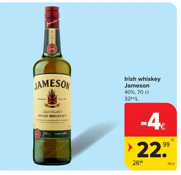 Aanbieding: Irish whiskey Jameson