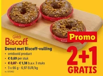 Promotie: Donut met Biscoff-vulling