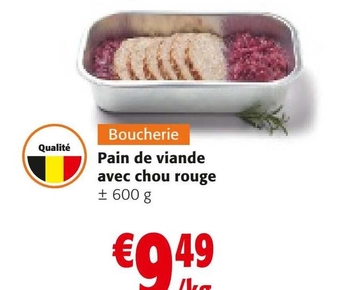 Offre: Pain de viande avec chou rouge