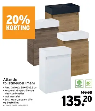 Aanbieding: Atlantic toiletmeubel Imani