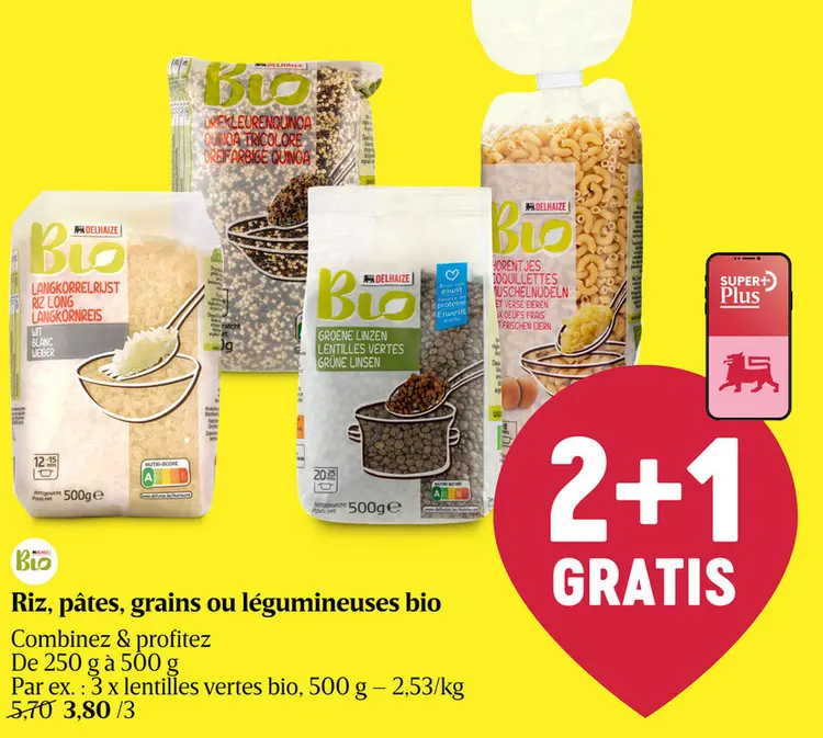 Offre: Riz, pâtes, grains ou légumineuses bio