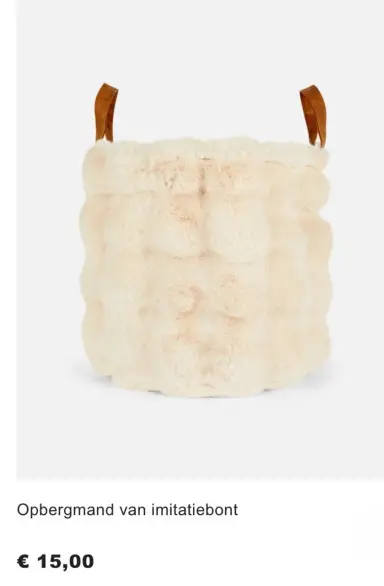 Promotie: Opbergmand van imitatiebont