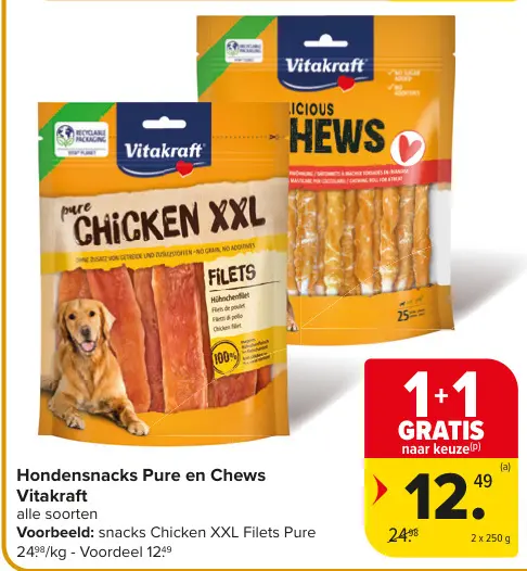 Promotie: Hondensnacks Pure en Chews