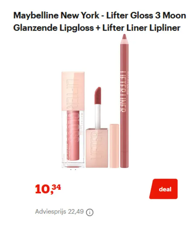 Promotie: Lifter Gloss 3 Moon Glanzende Lipgloss + Lift