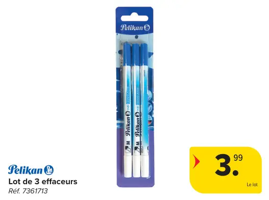 Offre: Lot de 3 effaceurs