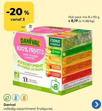 Aanbieding: Danival volledig assortiment fruitpuree