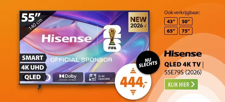 Aanbieding: Hisense QLED 55E79S (2026)