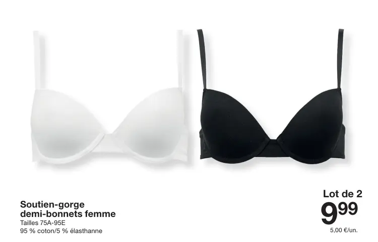 Offre: Soutien-gorge demi-bonnets femme