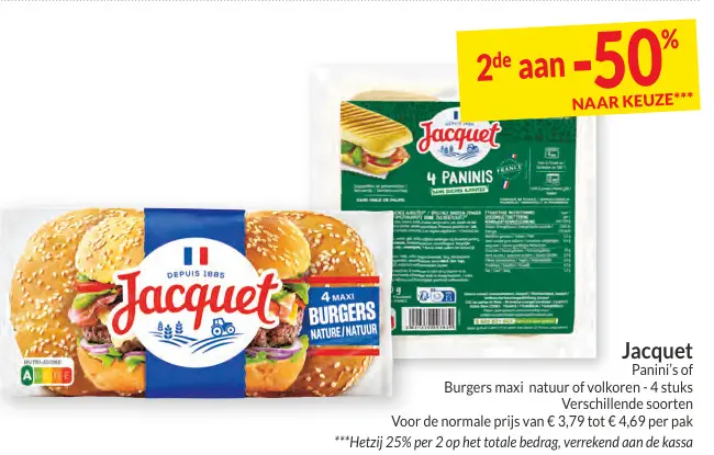 Promotie: Panini's of Burgers maxi natuur of volkoren