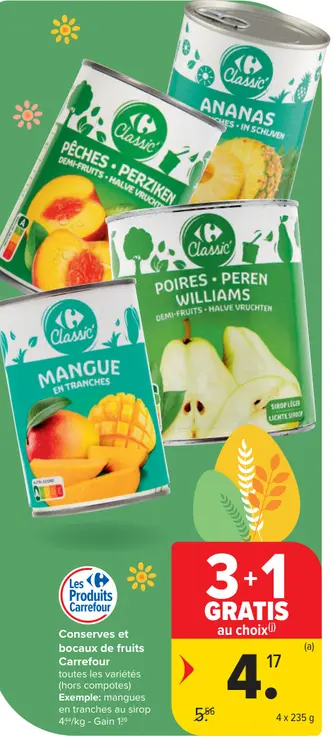 Offre: Conserves et bocaux de fruits
