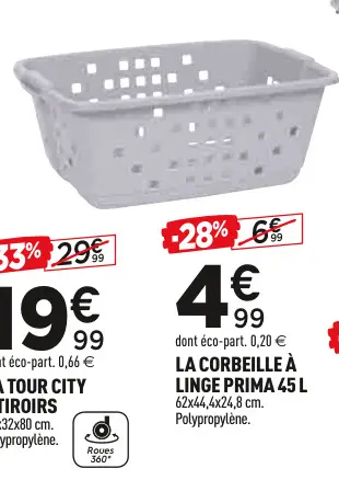 Offre: La corbeille à linge prima