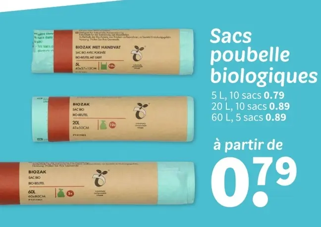 Offre: Sacs poubelle biologiques
