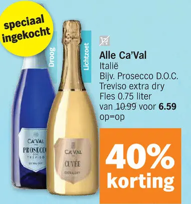 Promotie: Ca'Val Prosecco D.O.C. Treviso extra dry