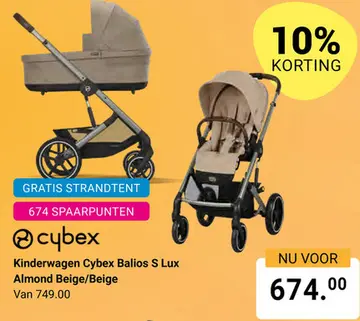 Aanbieding: Kinderwagen Cybex Balios S Lux Almond Beige/Beige