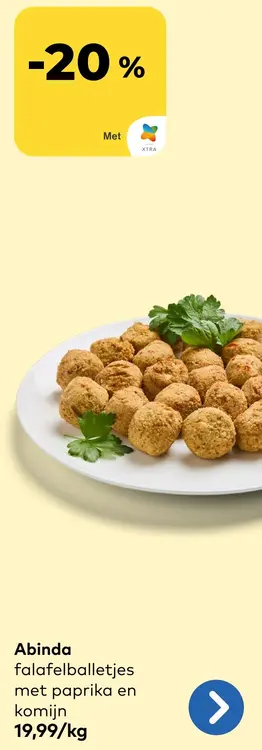Promotie: Abinda falafelballetjes met paprika en komijn