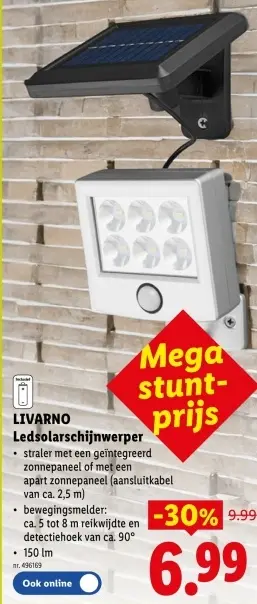Promotie: Ledsolarschijnwerper
