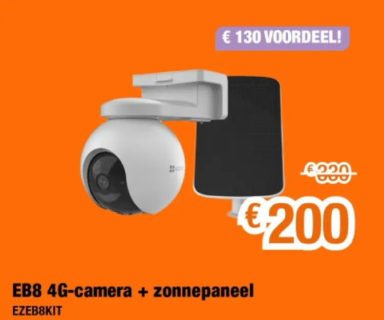 Promotie: EB8 4G-camera + zonnepaneel