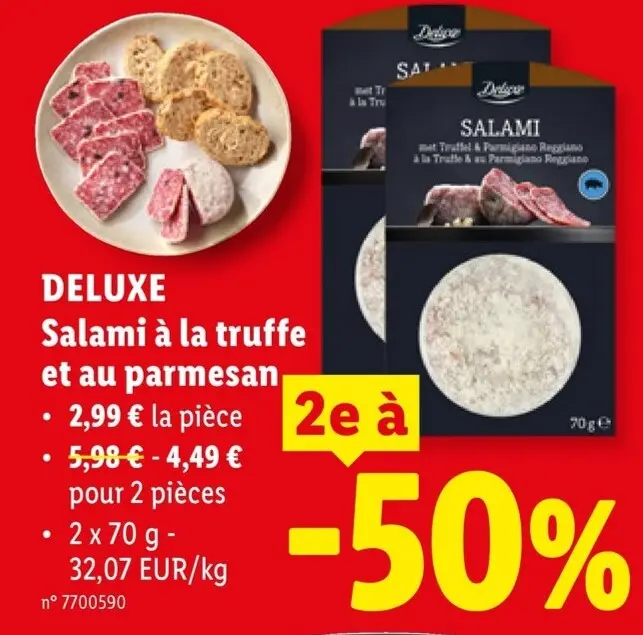 Offre: DELUXE Salami à la truffe et au parmesan