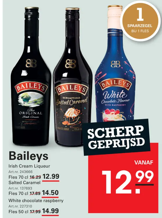 Aanbieding: Baileys Irish Cream Liqueur